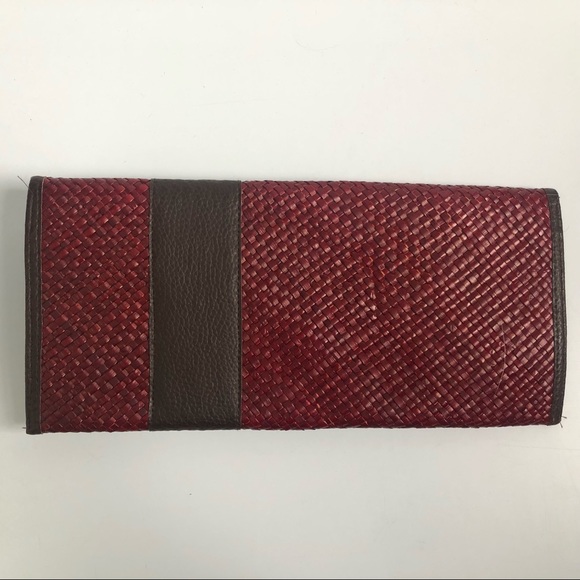 Elegant Handcrafted woven clutch basketweave multicolour - Picture 3 of 4